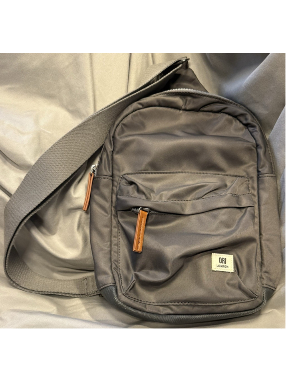ORI London Willesden Sling Bag Stormy Gray Recycled & Repurposed
